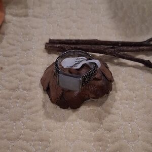 Michael Dawkins Silver and Gray Women's Ring